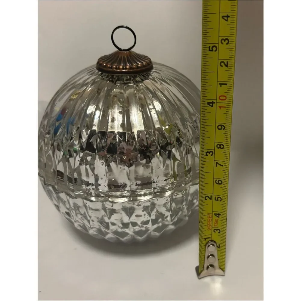 Vintage Pottery Barn Glass Mercury Jewelry Bowl ~ Excellent